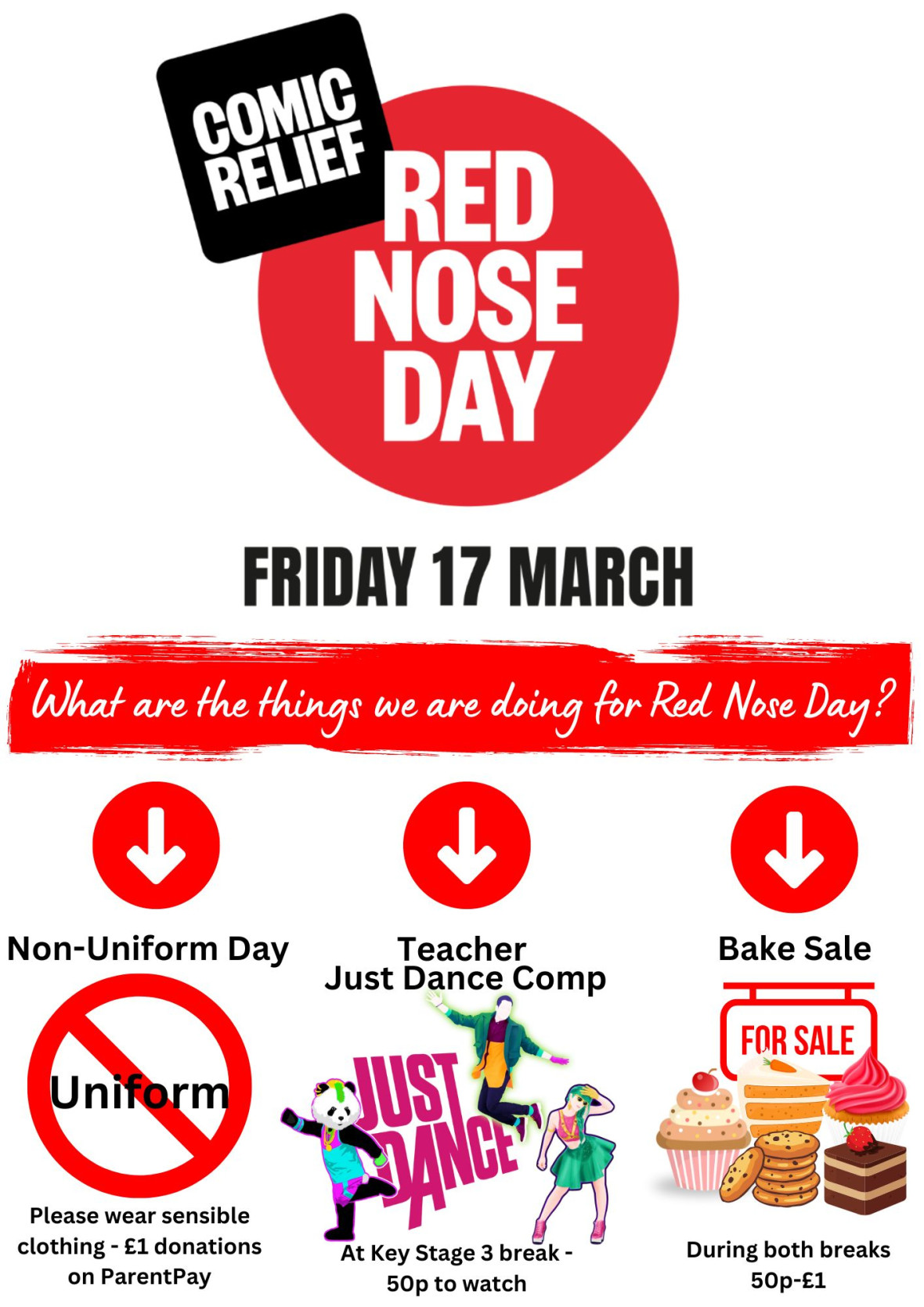 Beckfoot School Red Nose Day Friday 17 March 2023